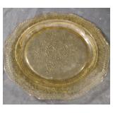 Vintage Federal Glass 'Patrician Amber' serving