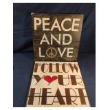 Wood signs wall decor