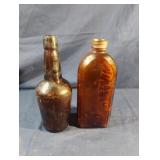 Vintage brown glass bottles