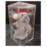 1997 Coca-Cola bean bag plush seal wearing a red