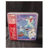 Coca-Cola 1000 piece puzzle in a collectible tin