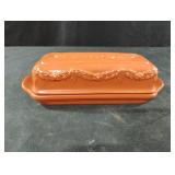 Vintage Avon Terra Cotta butter dish