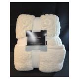 Cuddl duds cozy soft throw new white