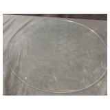 Round glass table top