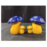 Vintage ceramic mushroom salt and pepper shaker
