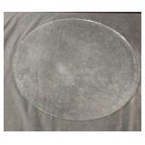 Round glass textured table top