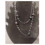 Black beaded necklace