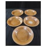 Vintage Fire-King Peach Luster Laurel Leaf bowl