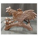 Vintage cast iron rooster boot scrape