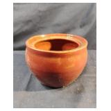 Burgundy pottery planter