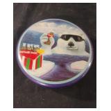 Vintage Coca Cola Coke Polar Bear Round Lidded