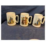 Vintage Norman Rockwell collectible mugs