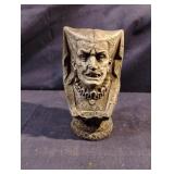 Gothic-style vampire bust figurine made from