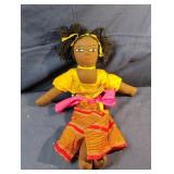 Vintage Black American doll with baby. 16" tall