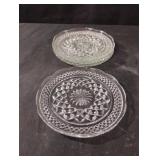 Vintage Anchor Hocking Wexford glass plates. Set
