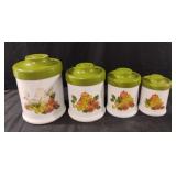 Vintage Atapco 4-piece nesting canister set with