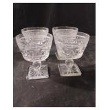 Colony Park Lane Clear sherbet glasses. Set of 4