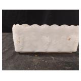 Vintage Fire-King white milk glass planter