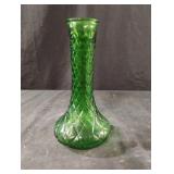 Vintage green emerald vase