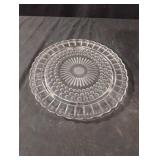 Vintage Federal Glass Co Footed Cake Plate Clear