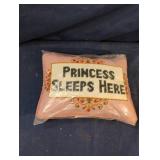 Princess Sleeps Here throw pillow