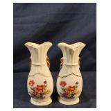Vintage porcelain floral vases. Set of 2