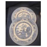 Vintage Churchill Blue Willow plate from England.