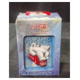 Coca-Cola polar bear playing cards in a