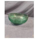 Vintage E.O. Brody Co. Emerald green ribbed glass