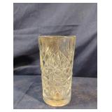 Vintage Cut Glass Star Pattern vase