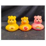 Rubber care bears ducks