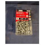 Drive Nail Anchor 1/4" x 1". 75 total