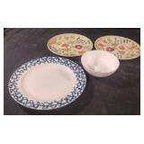 Collector plates and bowl