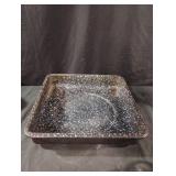 Square enamel pan