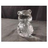 Fenton clear glass bear figurine