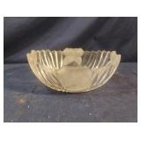 Mikasa oval crystal bowl with a frosted floral