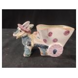 Vintage donkey planter