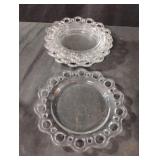 Vintage Lancaster Glass Open Work clear luncheon