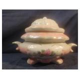 Vintage Lusterware floral Footed Small Tureen