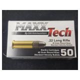 Maxx Tech by GH Ammunition- 22LR - 50 rds