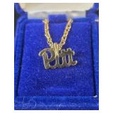 Golden plated .925 Univ. Of Pittsburgh Charm and