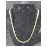 Gold Plated Herringbone necklace - 24"