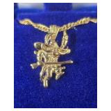Golden plated .925 Mascot Charm and Necklace