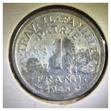 1943 1 Franc Coin