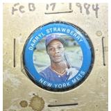 DARRYL STRAWBERRY 1984 Fun Foods Baseball Button