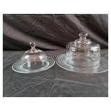 Glass cheese domes and plates