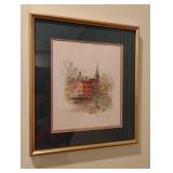 Framed lithograph by Danish artist Mads Stage 16