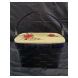 vintage handmade basket purse from the 1950s or