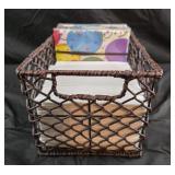 Napkin holder with napkins 8x7x10