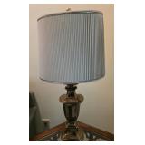 30" vintage Stiffel brass table lamp featuring an